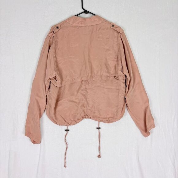 Rails Rowan Blush Pink Hidden Button Front Military Jacket Size Large - Picture 7 of 10